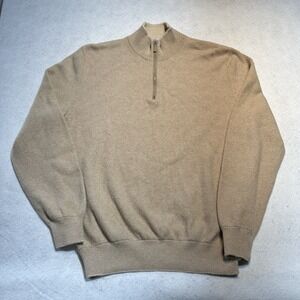 Ermenegildo Zegna Cashmere Sweater Mock Neck Henley Mens Large